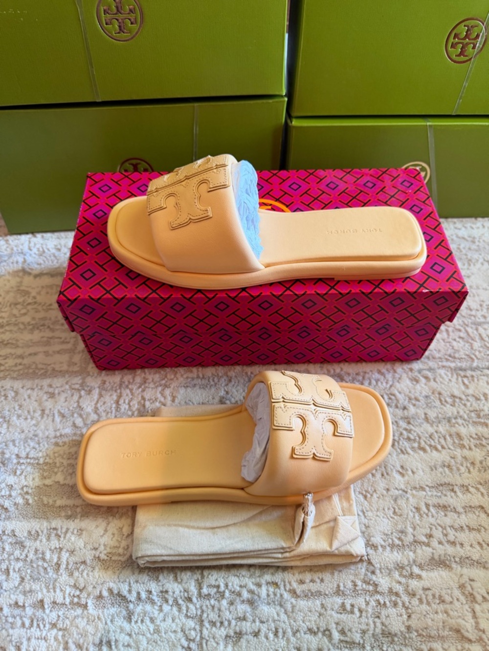 Tory Burch Double T Sport Slide Sandals - Picture 6 of 9